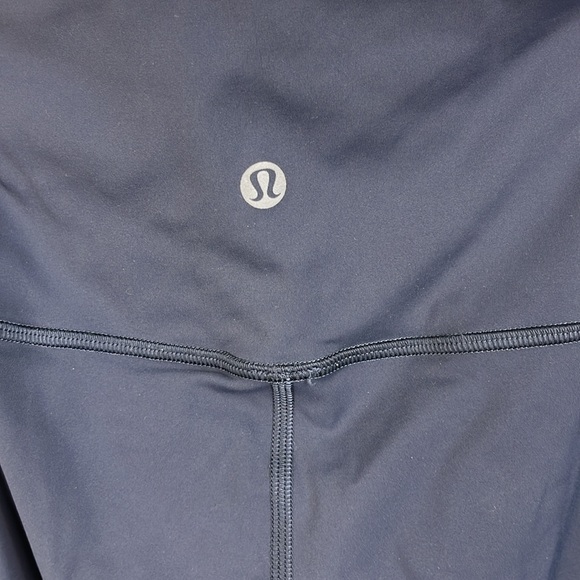 Lululemon Sheer Will Leggings Mesh Sheer Thigh Panels Pulse Stone Blue - Picture 13 of 15